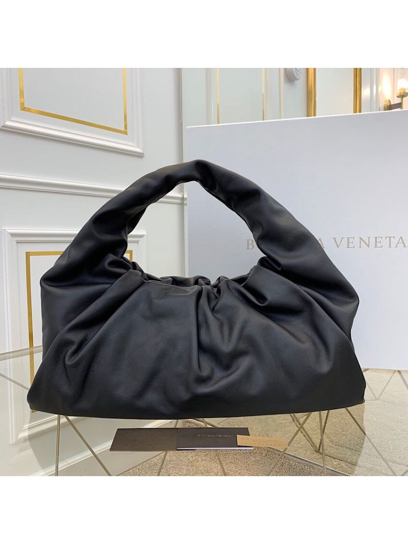 Bottega Veneta BV Large The Shoulder Pouch in Supple Calfskin 607984 Black