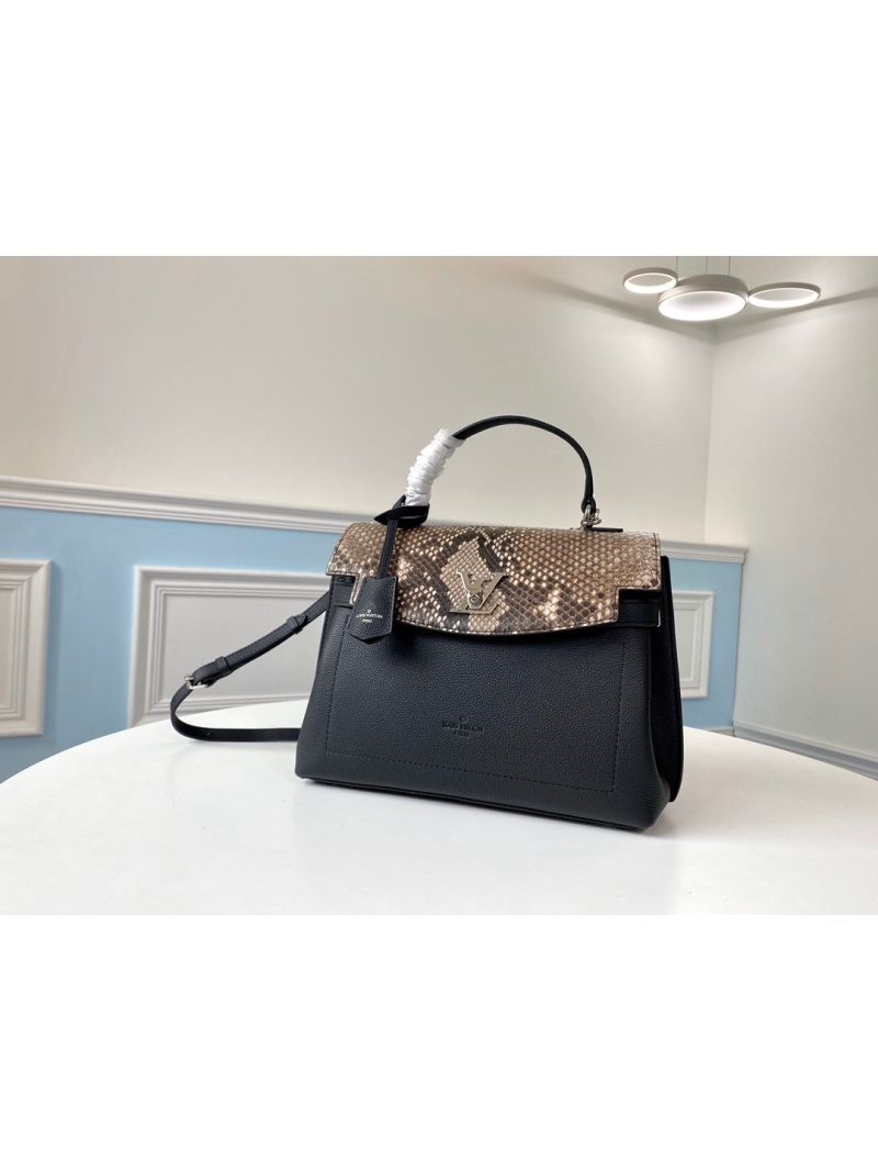 Louis Vuitton LV MyLockMe Ever MM Pyhton Flap Bag N97009