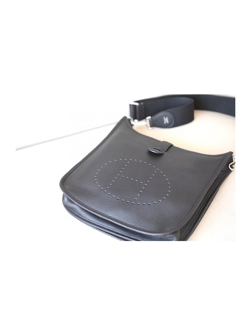 Hermes Evelyne Bag in Black Clemence leather