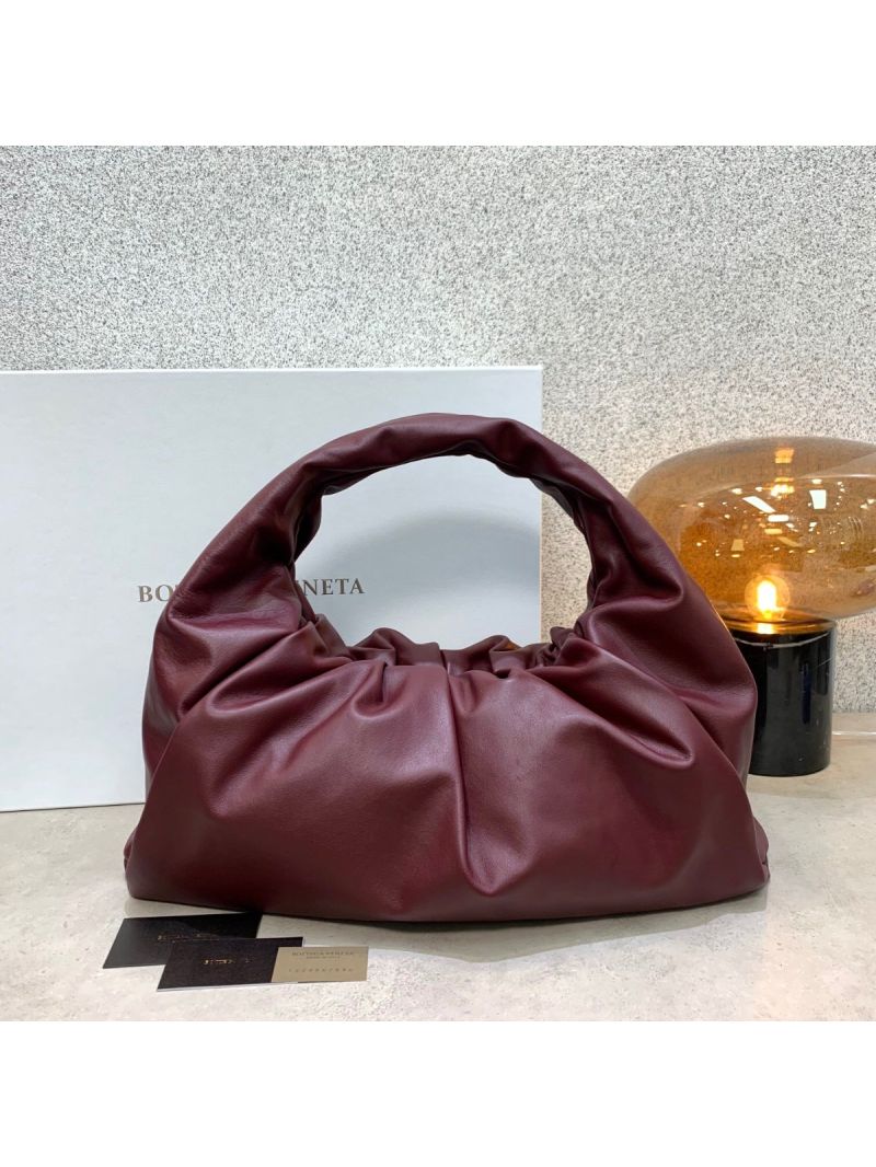 Bottega Veneta BV Large The Shoulder Pouch in Supple Calfskin 607984 Wine Red