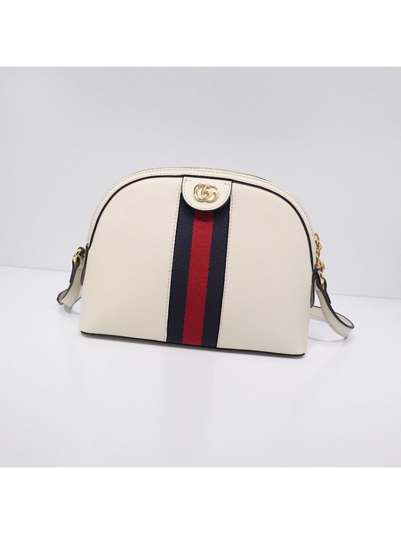 Gucci Ophidia GG Small Shoulder Leather Bag 499621 White