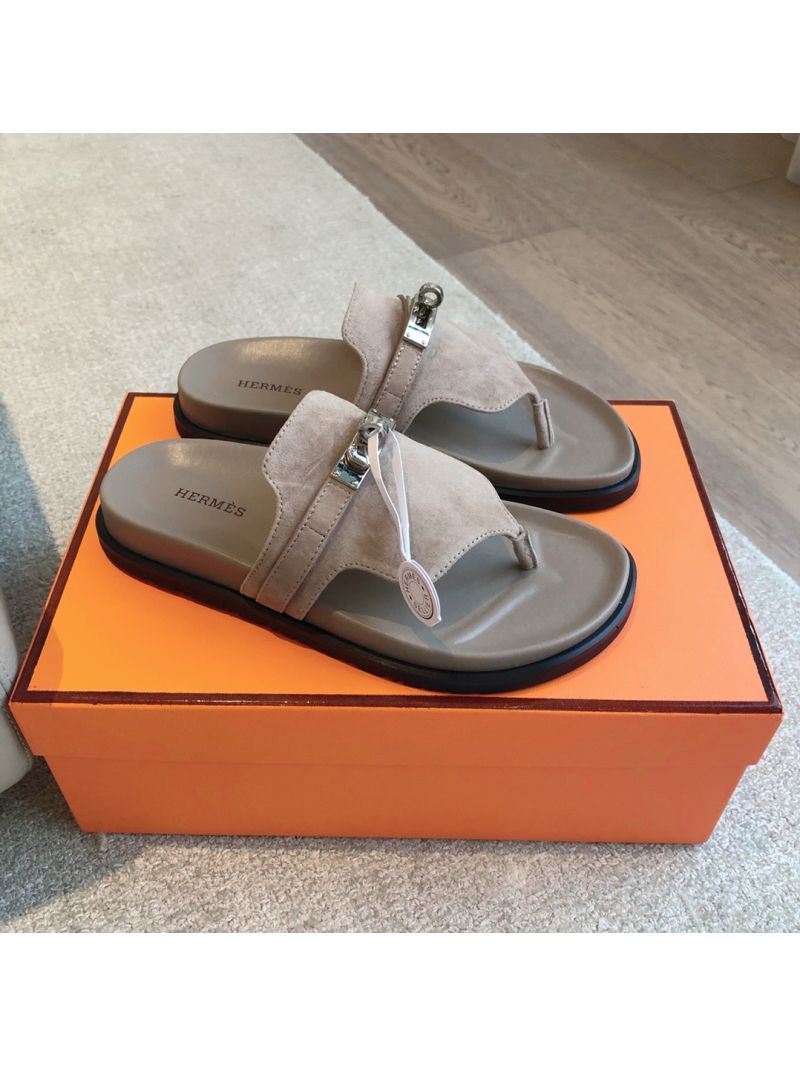 Hermes Empire Sandal Techno-sandal in suede goatskin H231071Z i