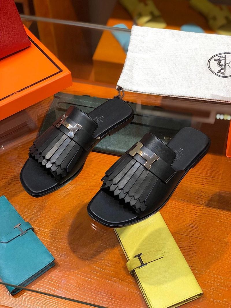 Hermes Auteuil Sandal H201089 Black