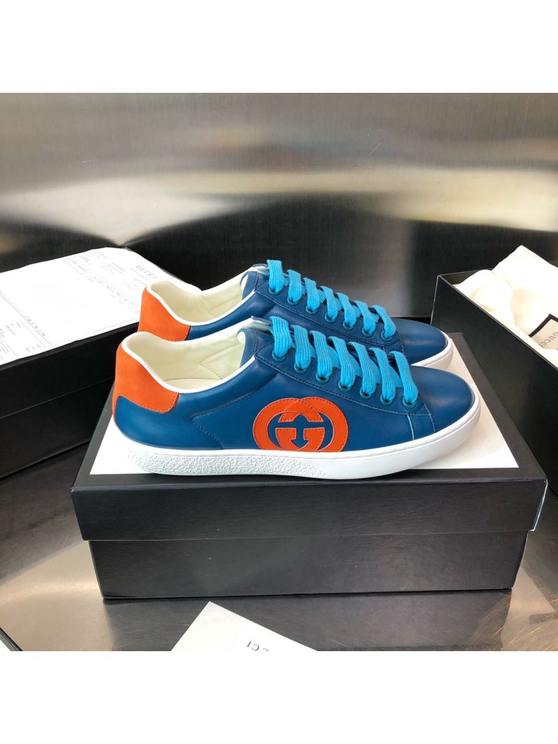 Gucci Men Women's Ace Sneaker with Interlocking G 625783 Blue