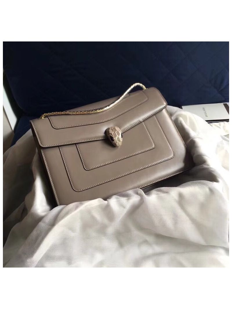 Bvlgari Serpenti Forever Flap Cover Bag Grey 286515