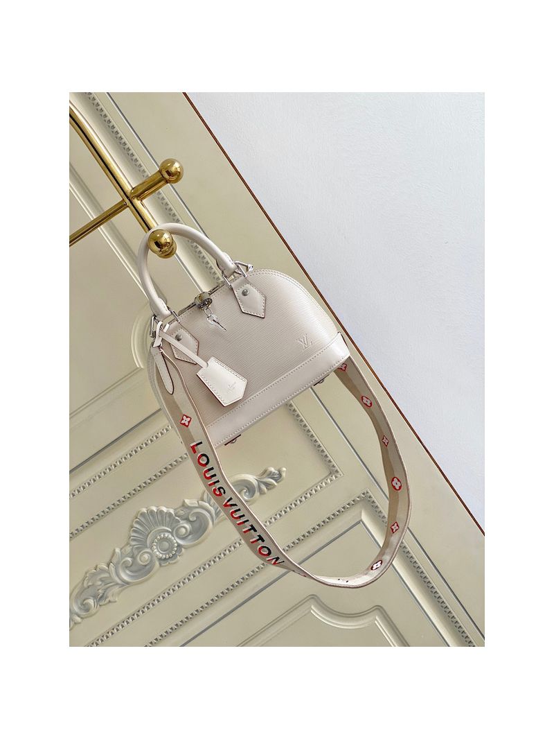 Louis Vuitton LV Alma BB Epi Leather with Jacquard Strap M58706 Quartz