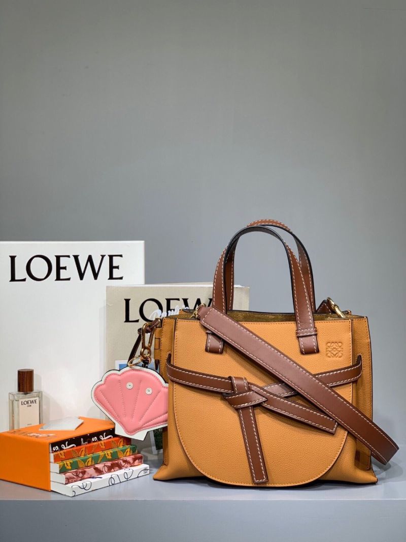 Loewe Gate Top Handle Small Bag 66053 Light Caramel/Pecan