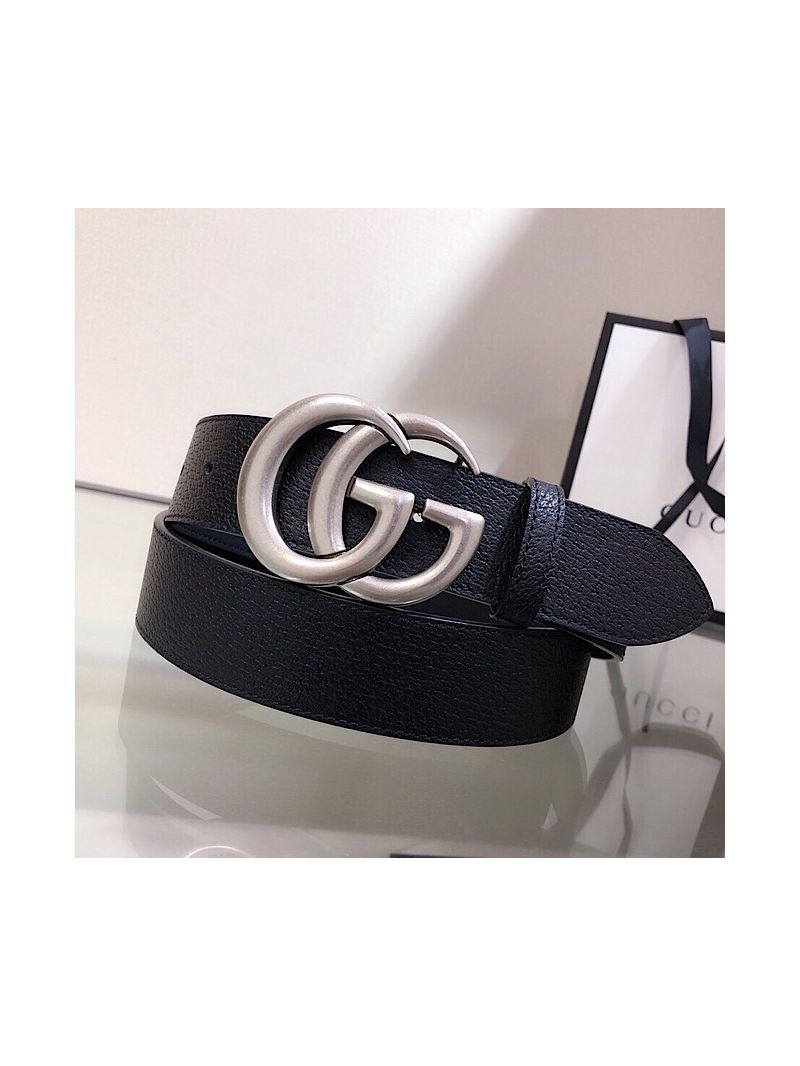 Gucci Leather belt with Double G buckle 406831