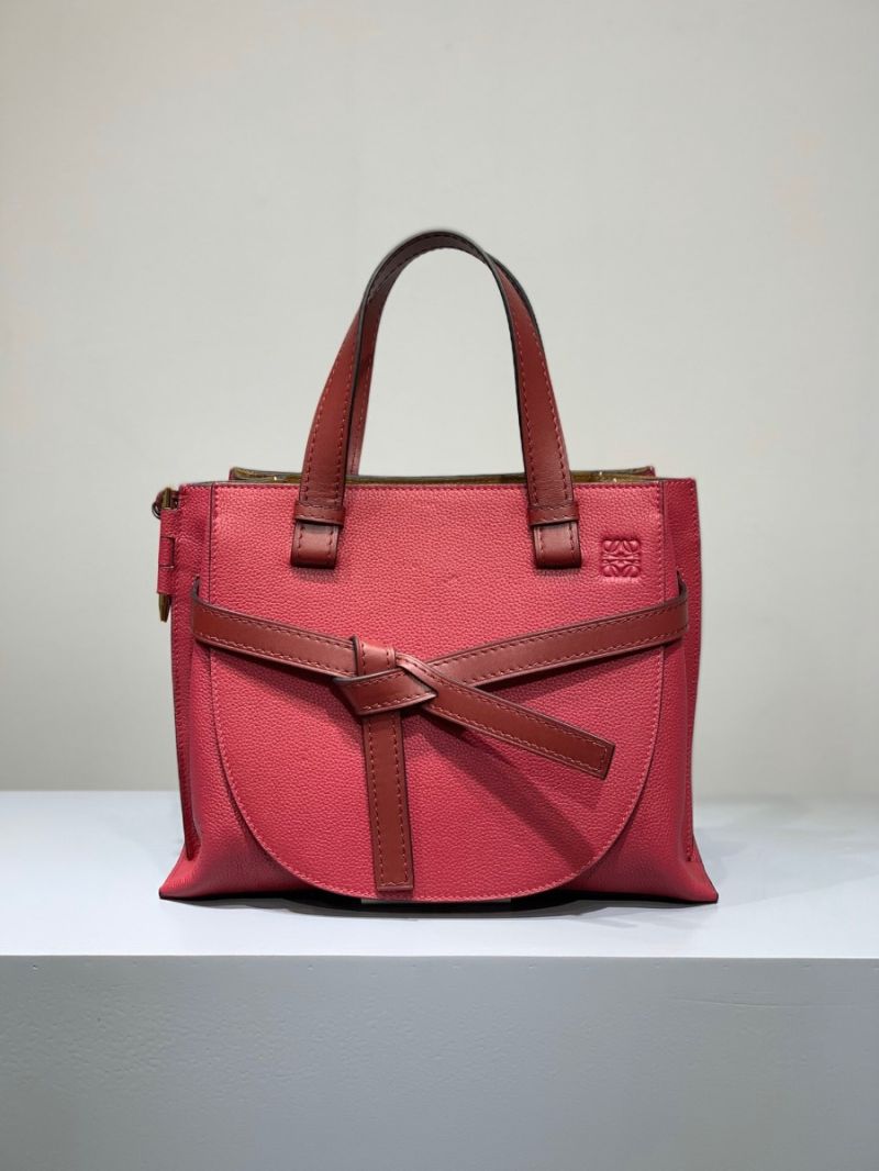 Loewe Gate Top Handle Small Bag 66053 Scarlet Red/Burnt Red
