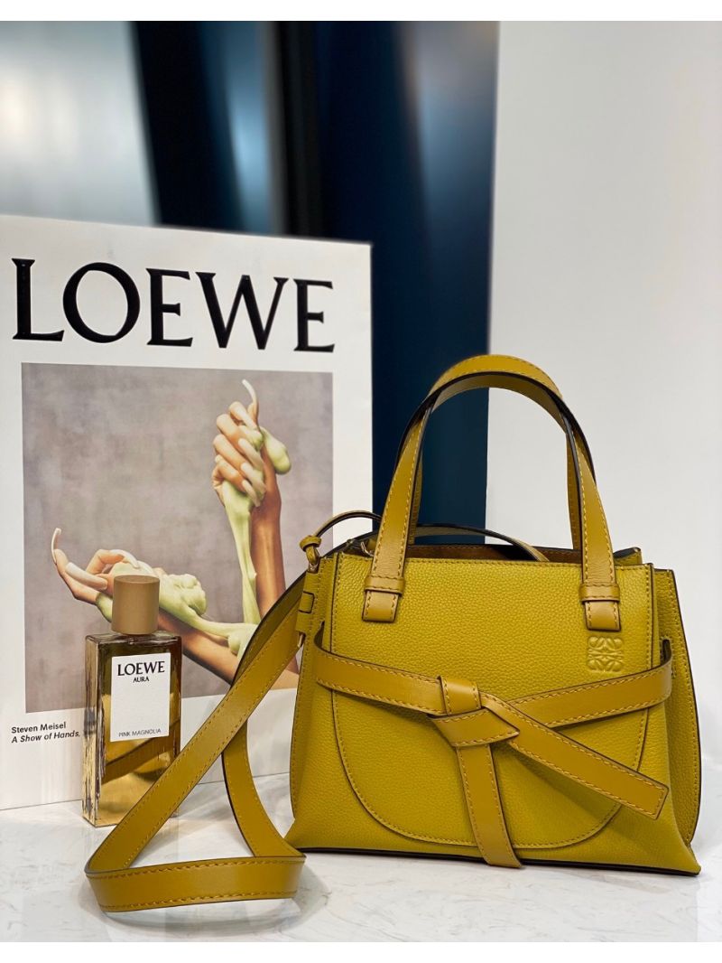 Loewe Gate Top Handle Mini Bag 66042 Ochre