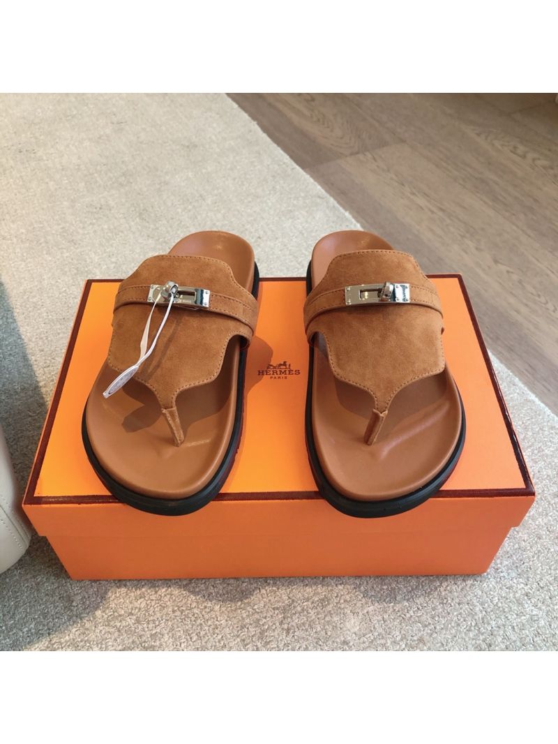 Hermes Empire Sandal Techno-sandal in suede goatskin H231071Z iii