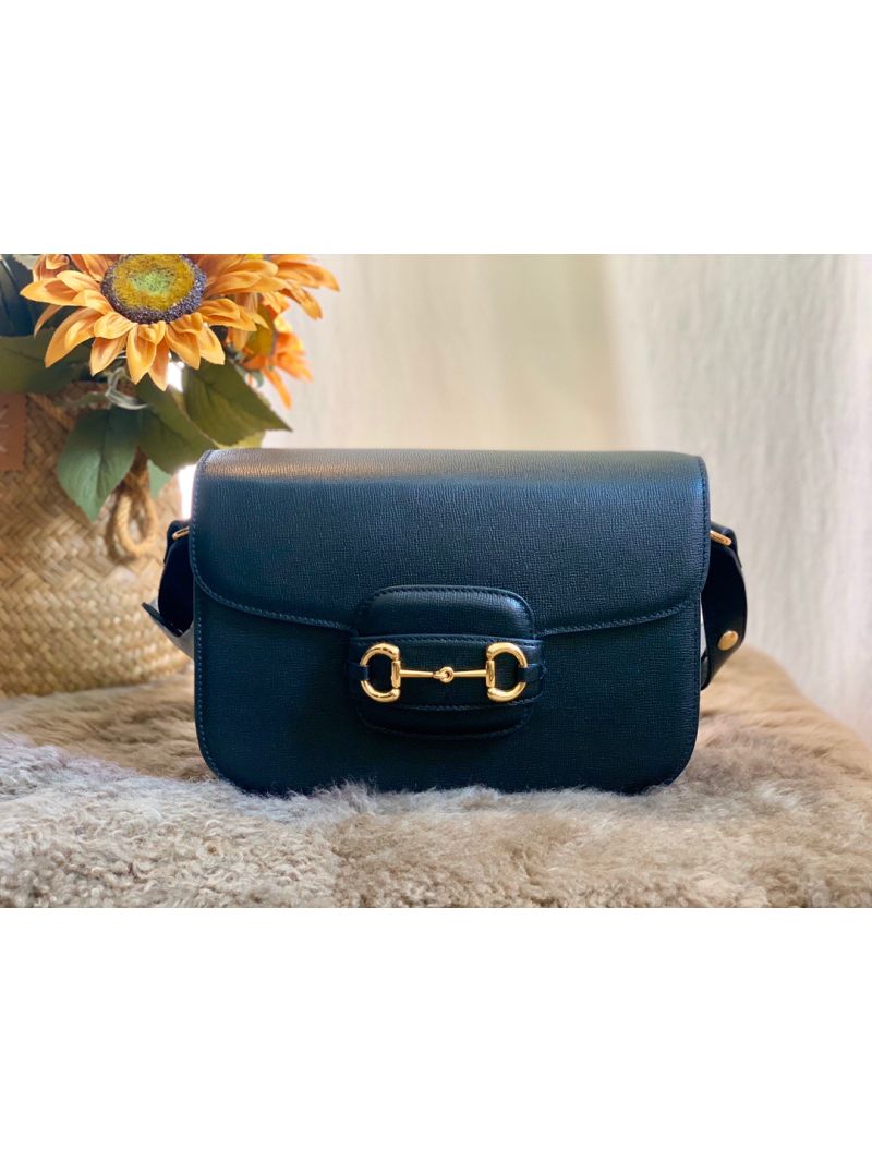 Gucci 1955 Horsebit Shoulder Bag 602204 Black