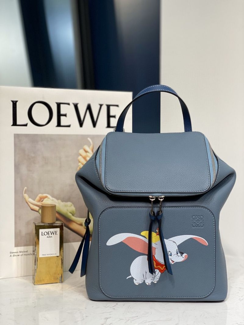 Loewe Goya Dumbo Small Backpack 66019 Stone Blue