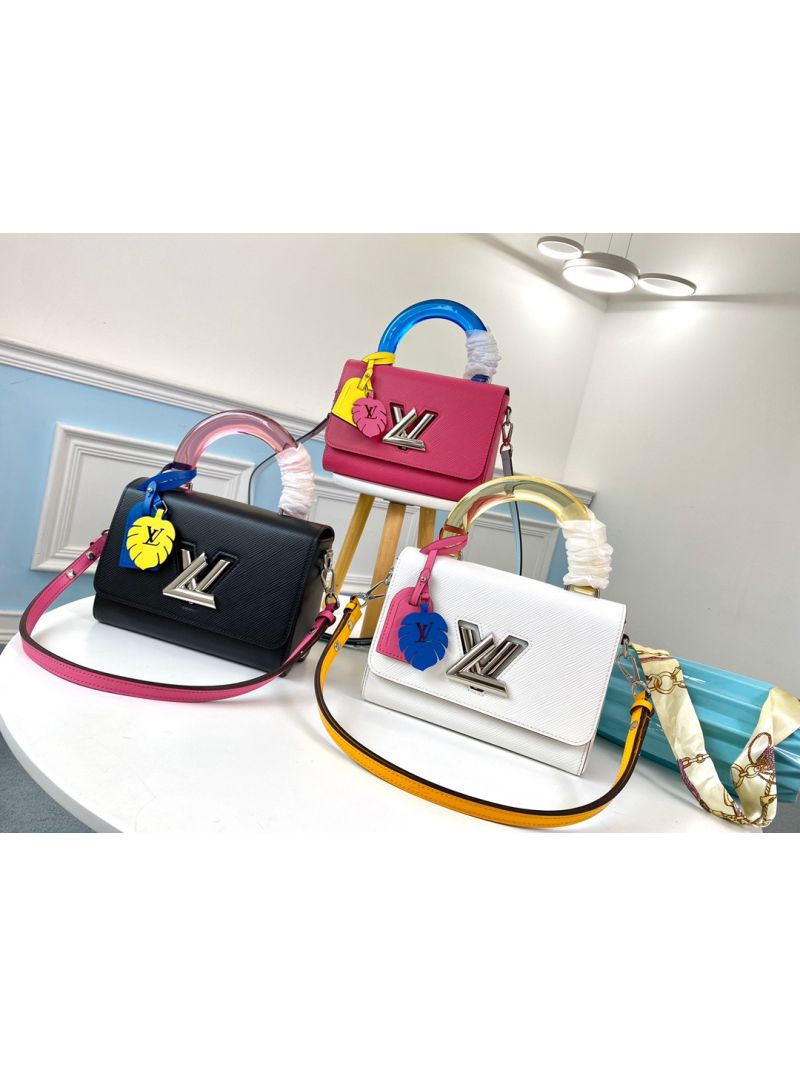 Louis Vuitton LV Twist MM Bag with Plexiglass Handle M56132 Noir