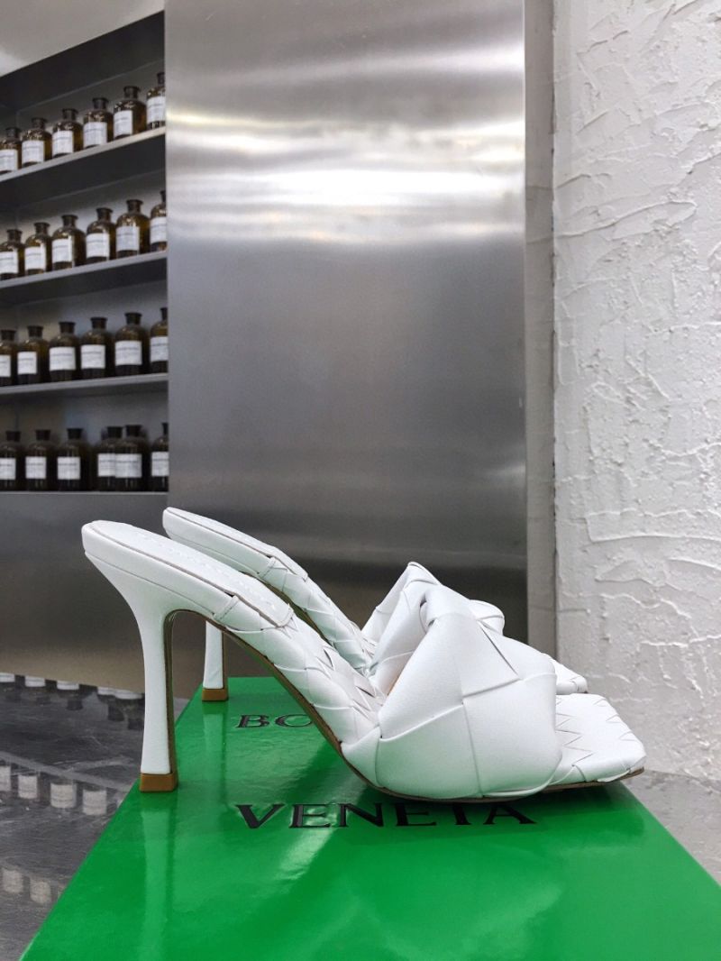Bottega Veneta BV Lido Sandals Heel 608854 White