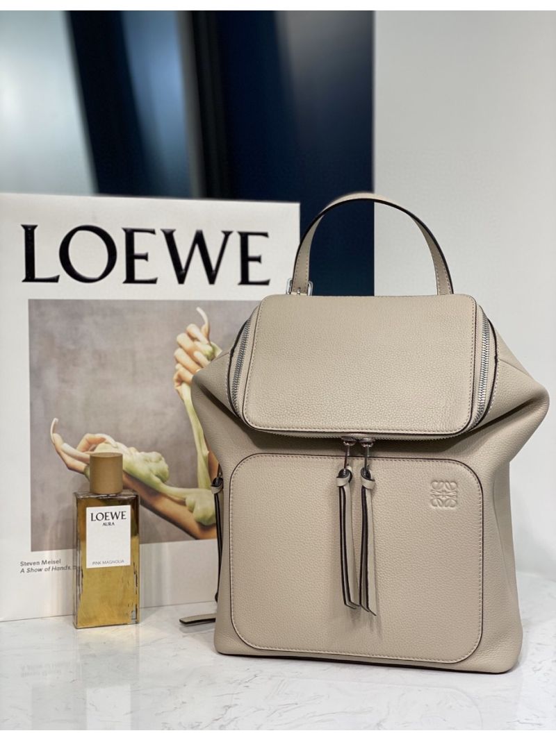 Loewe Goya Small Backpack 66019 Light Oat