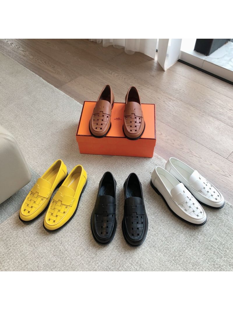 Hermes Kennedy Loafer in supple calfskin with "H" cut-out H241105Z Tan