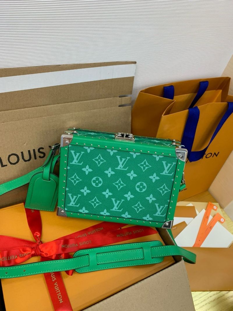 Louis Vuitton LV Clutch Box Hardsided Taigarama M11058 Green