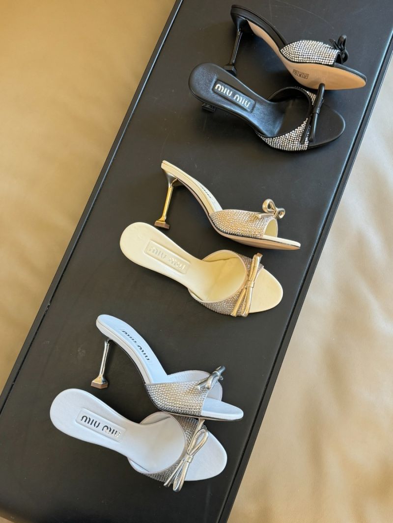 Miu Miu Embellished Heeled Sandals 5XX630