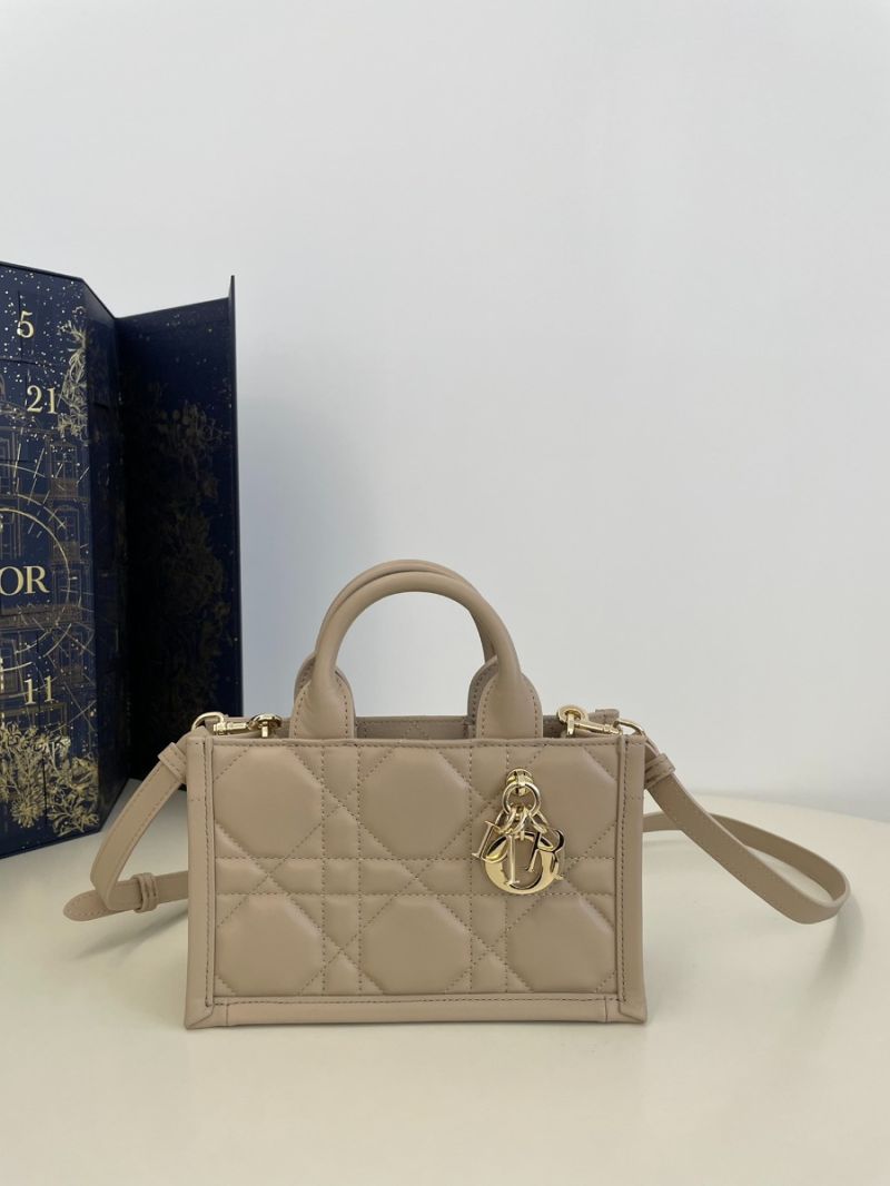 Dior Mini Book Tote Trench Beige Macrocannage Calfskin S5573O