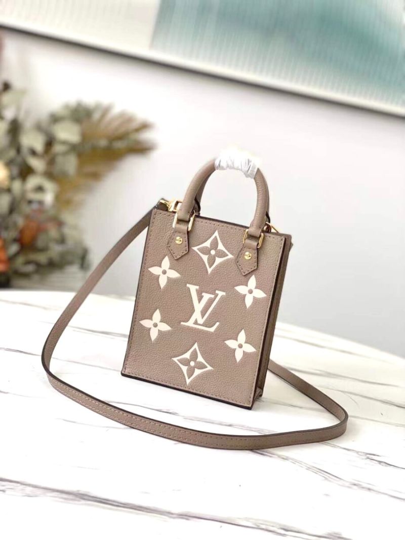 Louis Vuitton LV Petit Sac Plat M57937 Bi Color Monogram Dove Gray