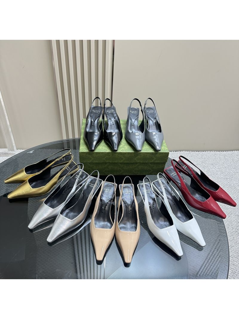 Gucci Square Back Slingback Pump 764192