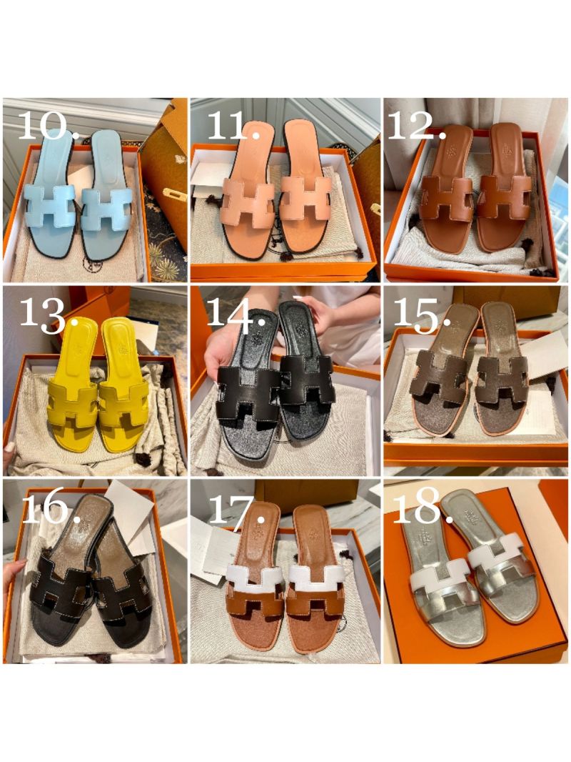 Hermes Oran Sandals 1cm 5cm in Swift Leather II