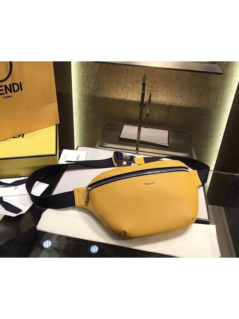 Fendi Leather Belt Bag 7VA434A4 Yellow