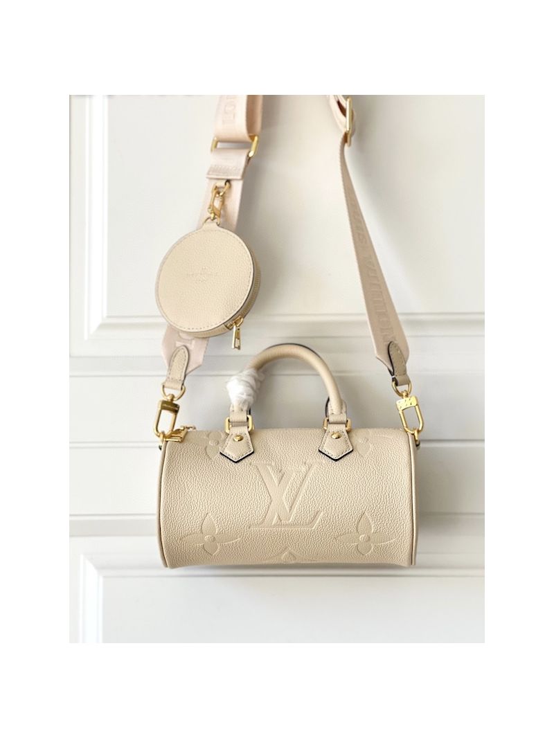 Louis Vuitton LV Papillon BB Monogram Empreinte leather M45980 Cream
