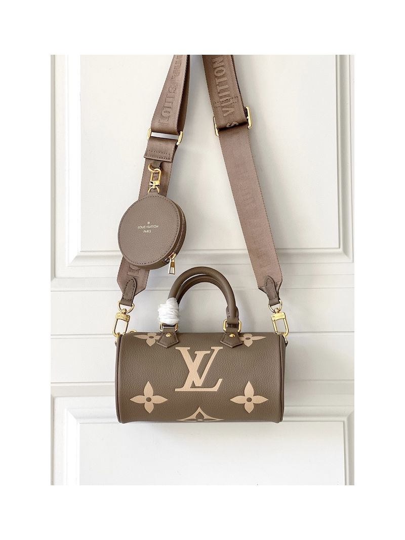Louis Vuitton LV Papillon BB Bicolor Monogram Empreinte leather M45980 Dove Cream
