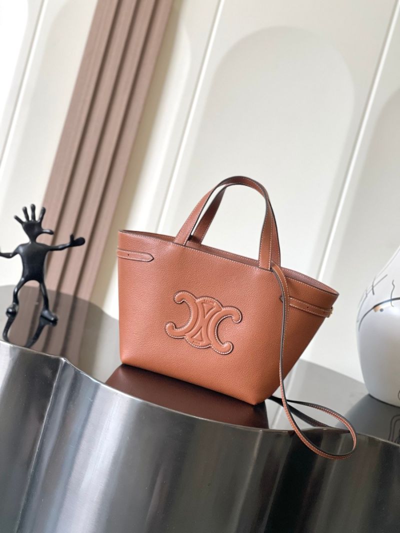 Celine Mini Cabas Anais Cuir Triomphe In Grained Calfskin 118613 Tan