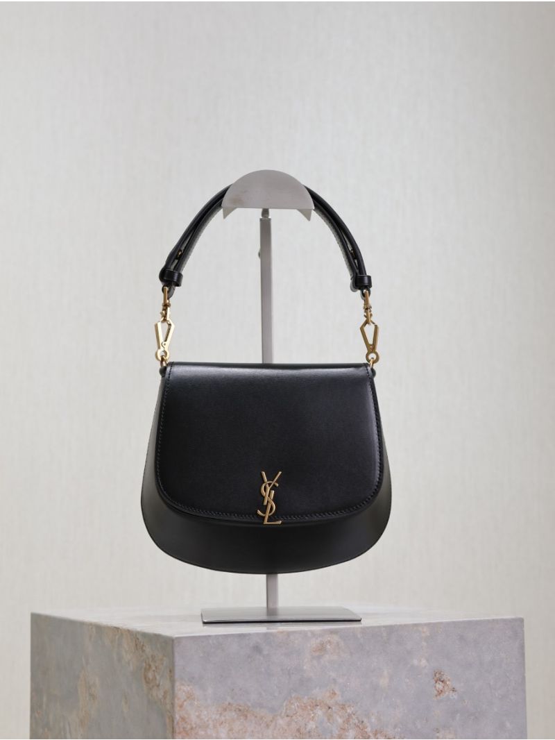 YSL Saint Laurent Voltaire Top Handle In Box Leather 8008460 Black