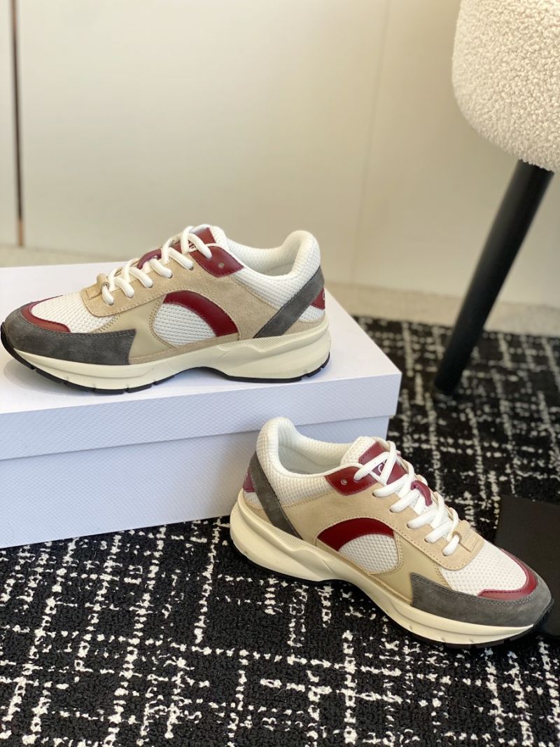 Celine Runner CR-03 Low Lace-up Sneaker In Suede Calfskin, Mesh And Calfskin 360004605 T02