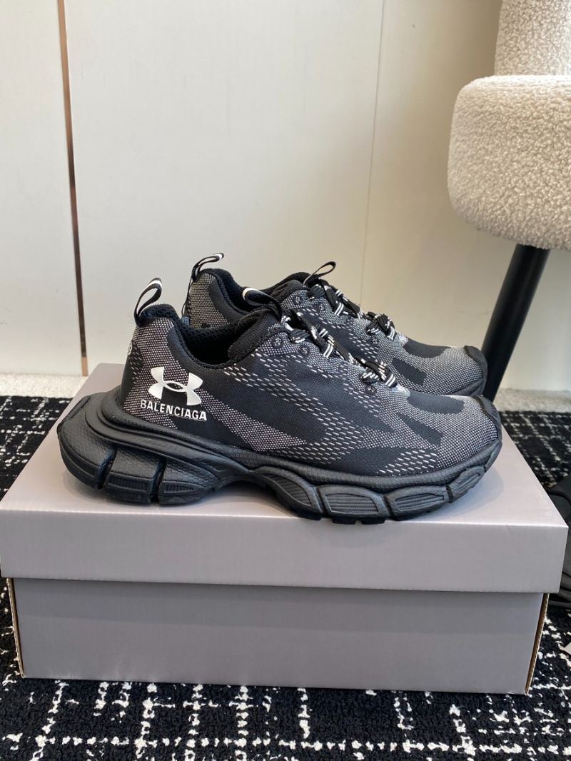 Balenciaga Men Female Under Armour 3XL Knit Sneaker 814419 Black
