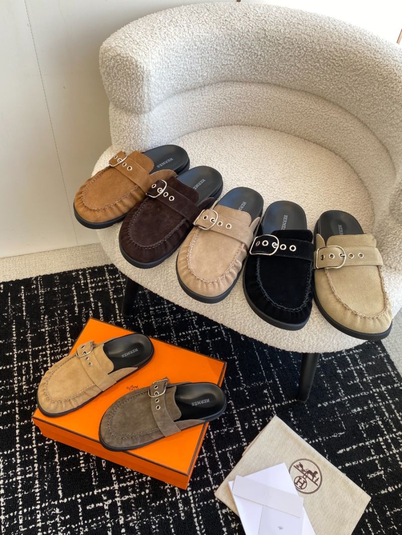 Hermes Key Mule in suede goatskin H251182Z