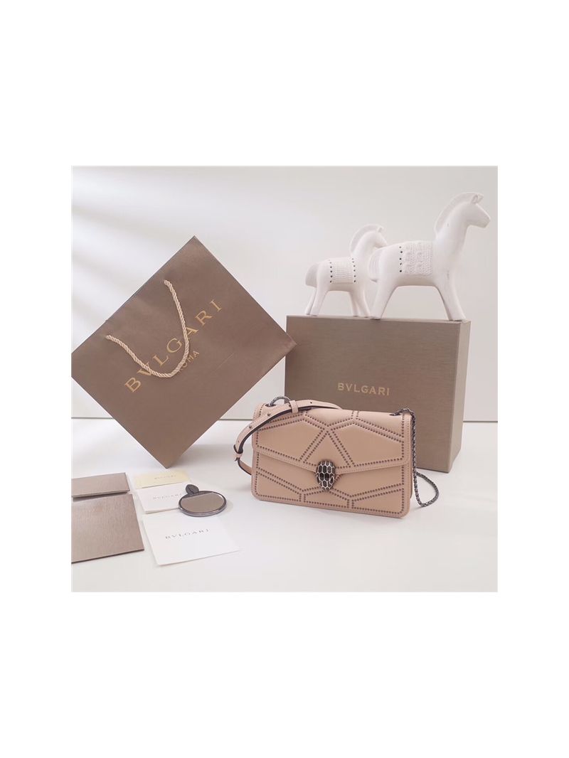 BVLGARI 'Serpenti Forever' Flap cover bag 284446 soft pink 