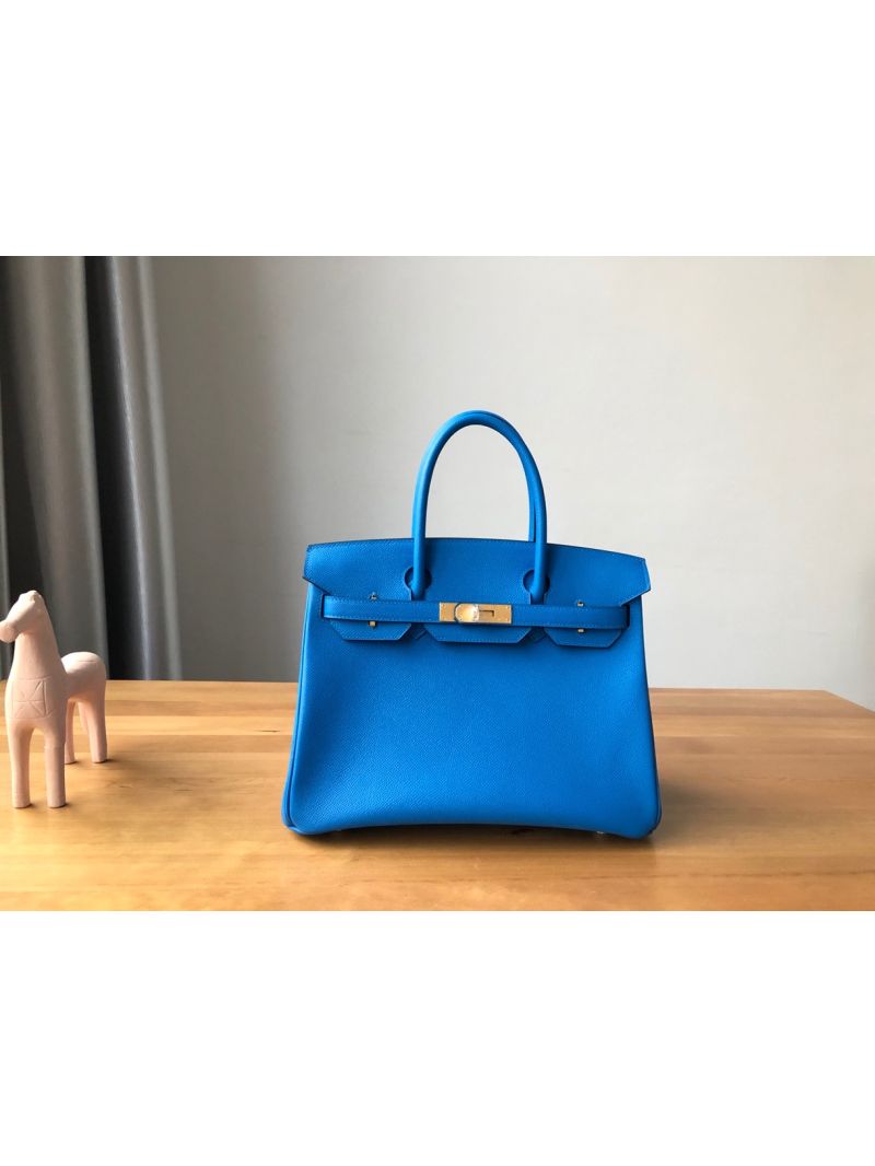 Hermes Birkin Bag in Blue Zellige Epsom Leather