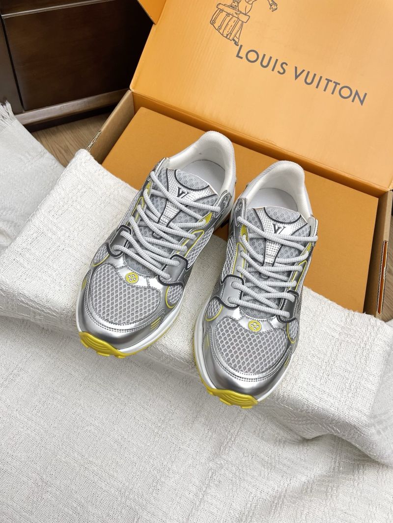 Louis Vuitton LV Olympia Sneaker 1AHOVZ Metallic Silver with Jaune