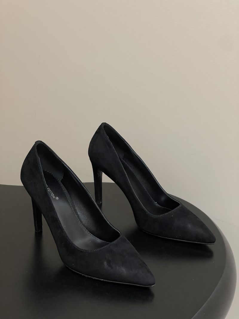 LOUIS VUITTON LV GALA PUMP 85MM SUEDE CALF 1AINO0 BLACK