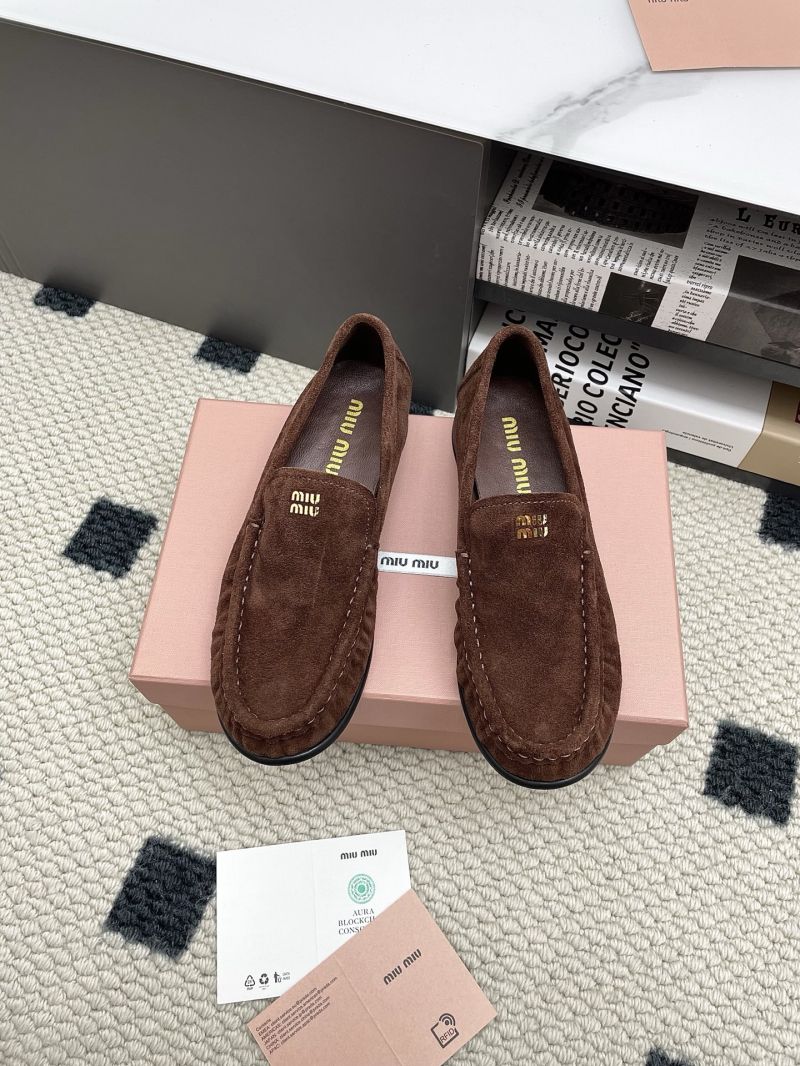 Miu Miu Suede Loafers 5D499E Camel