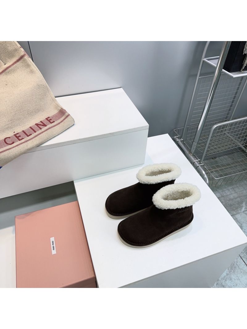 Miu Miu Suede and Shearling Booties 5T515E Coco