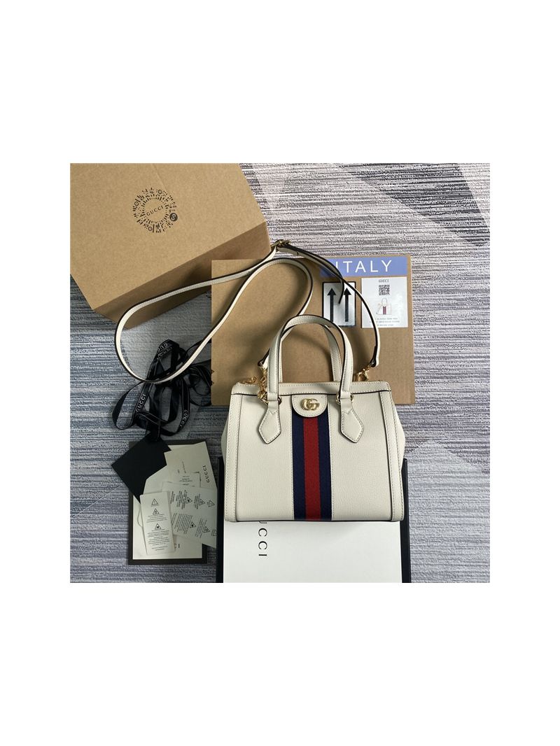 Gucci Ophidia small tote bag 547551 white leather