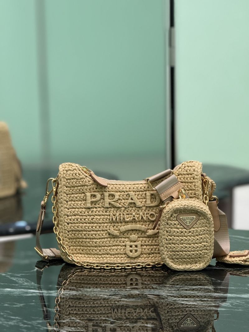 Prada Re-Edition 2005 crochet bag 1BH204 Raffia-effect yarn
