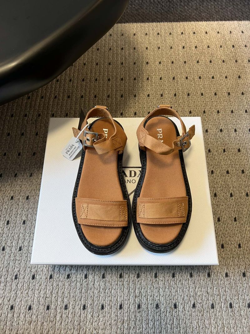 PRADA CANVAS SANDALS 1X466O NAVY