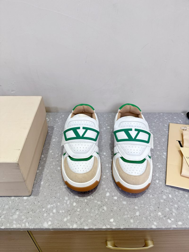 VALENTINO MEN JOIE DE JOUER LOW-TOP TRAINER IN NAPPA CALFSKIN 7Y2S0L36C WHITE GREEN