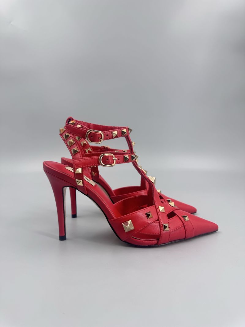 VALENTINO STUDDY KIDSKIN PUMPS 100MM 8W2S0NW RED