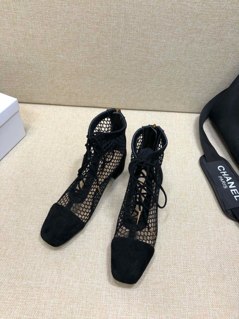 Dior Naughtily-D Ankle Boot Black Mesh and Suede Calfskin KCI492