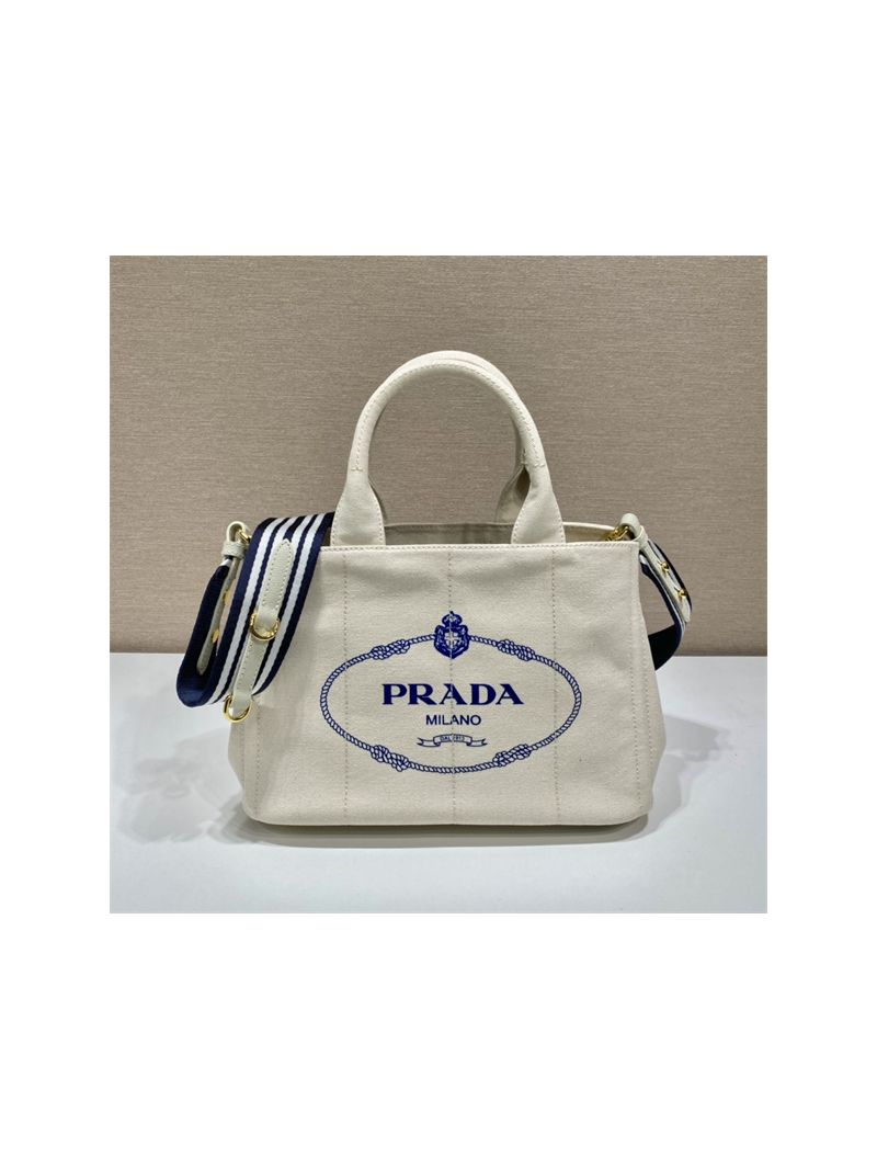 Prada Canapa 2way Hand tote bag 1BG439 white