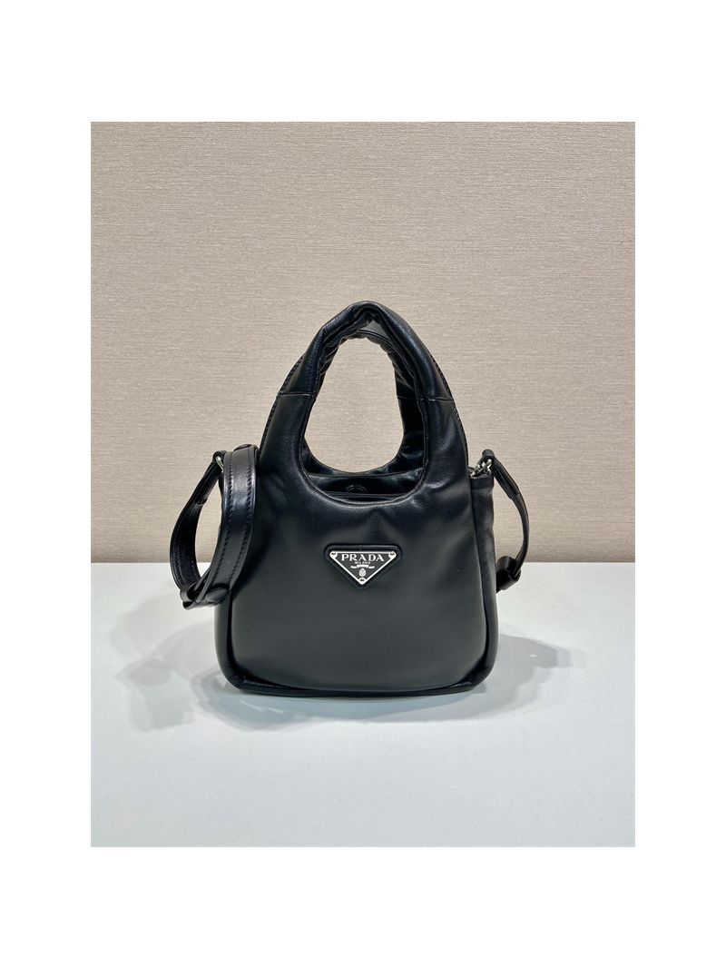 Prada Small padded Prada Soft black nappa-leather bag 1BA359