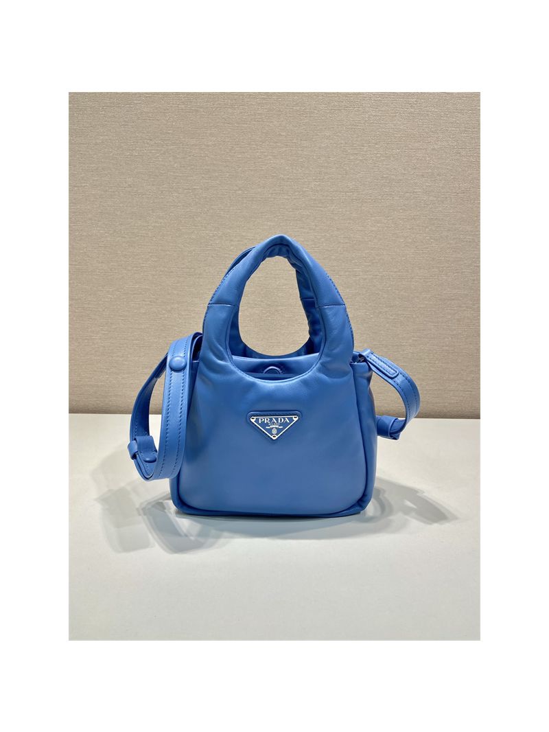 Prada Small padded Prada Soft blue nappa-leather bag 1BA359